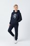 3 İplik K Hooded Kangaroo Pocket Thick Sh Fleece-Lined Footbal Club Print Detailed Boys' Tracksuit Set - 3