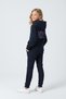 3 İplik K Hooded Winter Ş Fleece-Lined Girl's Tracksuit Set with Back Butterfly Print Detail and Kangaroo Pocket - 2