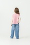 Girl's Knitwear Vest-Shirt-Denim Pants 3-Piece Set - 4