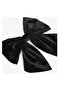 Women's Black Velvet Bow Elastic Hair Clip - 3