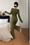 Long Sleeve Button and Lace Detailed Women's Pajama Set - 3