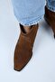 Liray Women's Genuine Leather Cowboy Tan Boots - 8