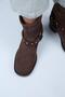(Lukka) Women's Genuine Leather Biker Trock Brown Boots - 8