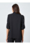Black Sequin Panel Shirt with Pocket - 4