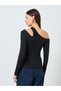 Black Cut Out Detail Long Sleeve T-Shirt - 5