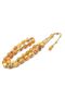 Systematic Giant Size Beads Cut Maroon Orange Powder Amber Prayer Beads - 2