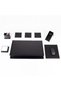 8 Pieces Black Leather Desk Mat Set New Business Gift Economical Quality Desk Mat Set Office Gift