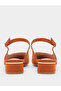 Tan Suede Block Heel Slingbacks Shoes - 4
