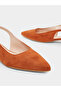 Tan Suede Block Heel Slingbacks Shoes - 3