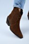 Liray Women's Genuine Leather Cowboy Tan Boots - 5