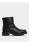 Black Buckle Ankle Boots