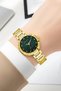 Steel Cord Steel Case Women's Wristwatch, Bracelet Gift Gold-Green Zmfer202 - 3