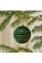 Gold Glitter Velvet Pine Tree Ornament Green 8 cm 1 Piece
