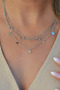 Star Charm Detailed Steel Long Necklace - 6