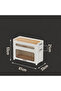 3 Layers Foldable Flip Type Kitchen and Bathroom Cabinet with Wheels - 6