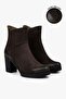 Women's Hero Brown Genuine Leather Nubuck Heeled Boots