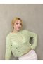 Grody.T Women's Transitional Lace-Like Knit Knitwear Sweater, 100% Cotton Long Sleeve Crop Model Crew Neck - 3