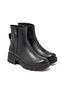 Castle 212581 Women's Genuine Leather Zippered Boots Warm Lining Boots