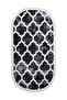 Digital Oval Fringed Carpet Modern Designed Black Color Erasable 120X150 - 2