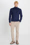Men's Beige Cotton Slim Fit Slim Fit Side Pocket Velvet Stretch Casual Trousers - 2
