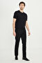 Men's Black Cotton Slim Fit Slim Fit 5 Pocket Dobby Stretch Casual Trousers - 3