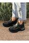 Women's Stone Patterned Elastic Detailed High-Sole Walking Shoes - 7