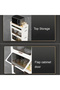 5 Layers Foldable Flip Type Kitchen and Bathroom Cabinet with Wheels - 3
