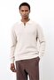 Stone Zippered Men's Knitwear Sweater - 3