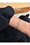 Polar Star Stone Paperclip Model Silver Chain Bracelet - 6