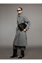 Vision Gray Jacket Collar Oversized Women's Cashmere Coat - 2