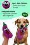 3-Piece Vegetable Plush Sound Dog Toy Set – Eggplant - Red Pepper - Chubby Carrot - 5