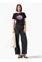 Regular Fit Cotton T-shirt with Floral Slogan Print - 2