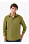 Men Regular Fit Collared Crinkle Texture Long Sleeves Shirt