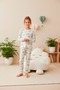 Printed Report Interlock Girls' Pajama Set - 2
