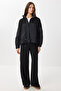 Mock Neck Parachute Paneled Modal Suit Lby0028 Black - 2