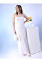 White Textured Strappy Maxi Dress - 2