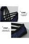 Sports Bra Strappy Padded Cross Back Comfortable for Yoga Gym Training Running Workout Fitness - 8