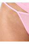 Solid Metal Chain and Cut Out Detail Mesh Cami Dress with Thong Set - 4