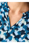 Regular Fit Viscose Top with Mandarin Collar - 4