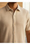Men Slim Fit Textured Short Sleeves Shirt - 4