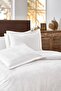 Yaprak Double Jacquard Satin Duvet Cover Set Cream - 2