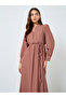 Beige Long Sleeves Buttoned Maxi Dress - 3