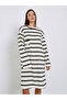 Stripe Embroidered Pocket Detail Nightdress - 2