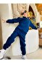 Boys / Girls Mock Neck Sweatshirt Kangru with Pocket 3 Thread Ş Fleece-Lined Indigo - 5