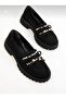 Thick Sole Suede with Ribbon Women's Loafer Mocassin - 2