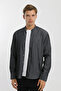 Hakim Collar Long Sleeve Snap Button Cotton Lycra Men's Shirt - 7