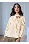 Ruffle Accent Top with Keyhole Neck