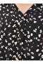 Black Graphic Print Knee-Length Shirt Dress - 3