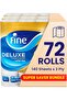 Deluxe Toilet Tissues Paper 72 Rolls, 140 sheets x 3 Ply