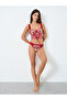 Embroidery Lace Patchwork Mesh Tie Front Wired Bra with Thong Set - 2
